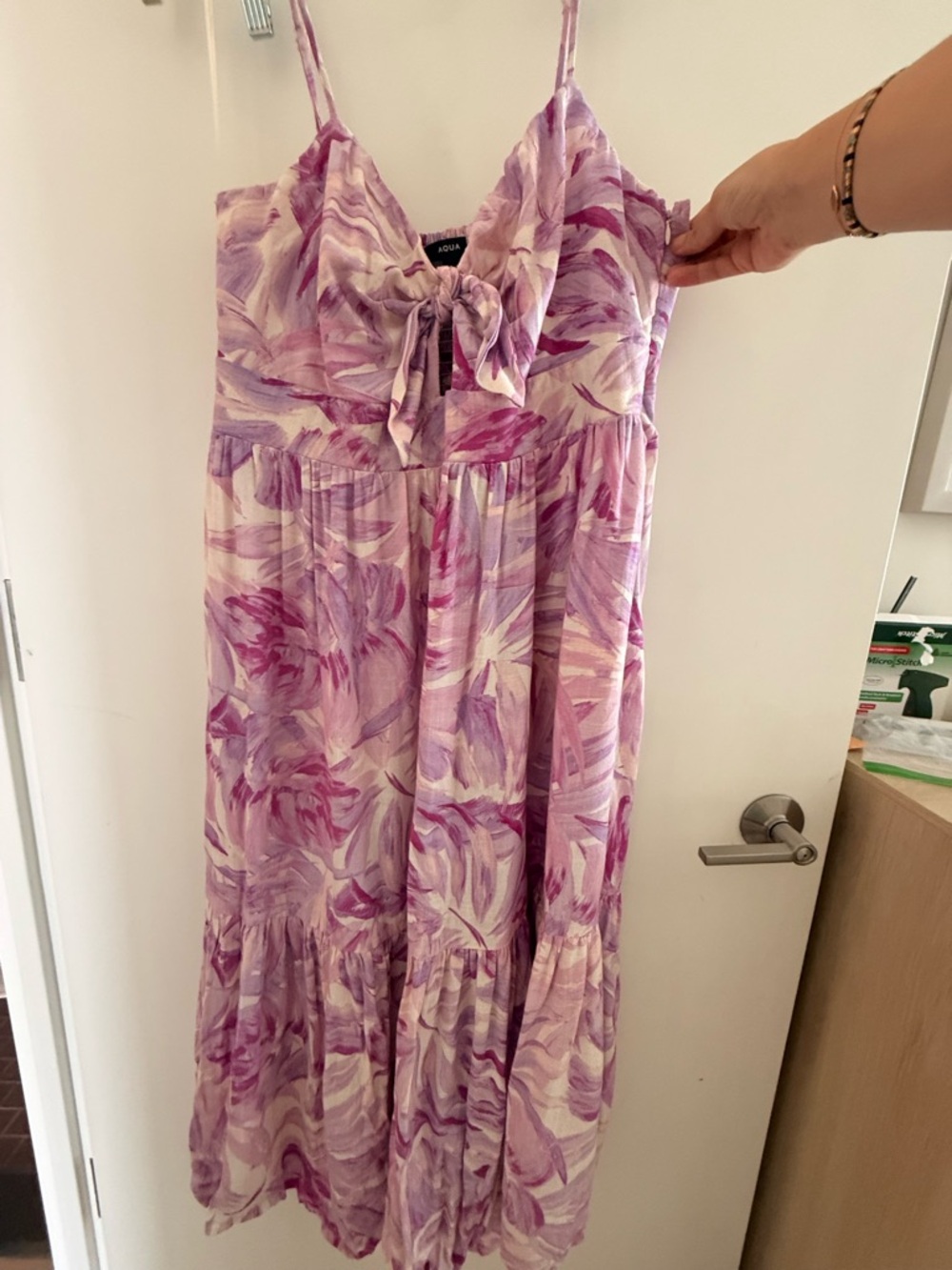 Flowy Lavender Tie-Front Sundress